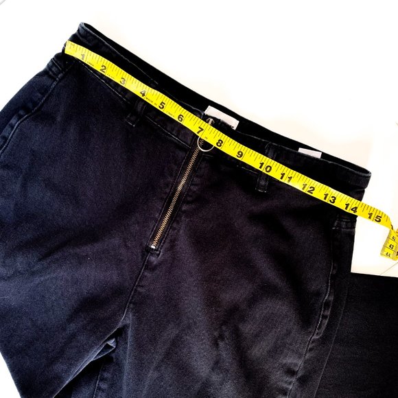 amuse society skyline denim pant black w/hoop zip - Picture 2 of 5
